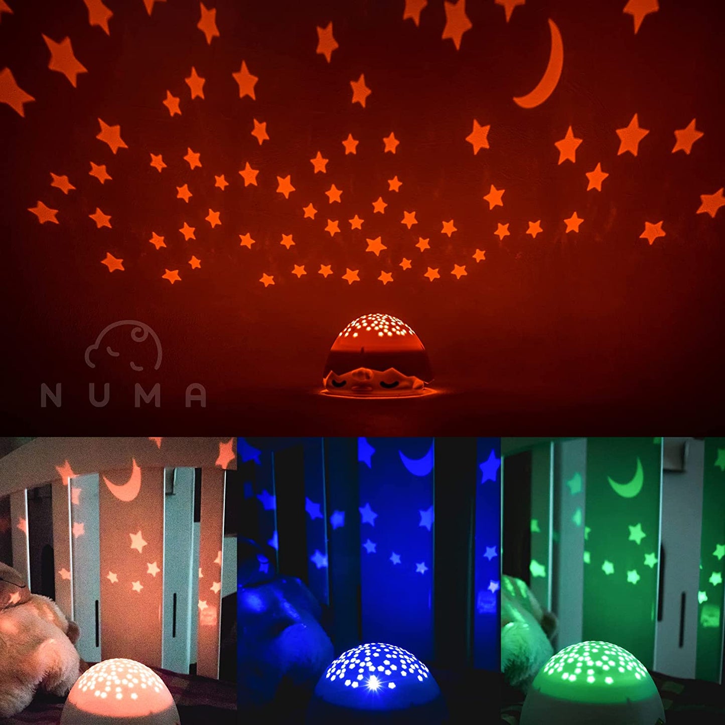 Numa Baby Sleep Soother and Sound Machine with Night Light Projector