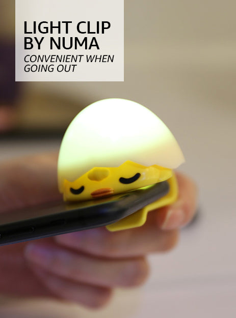 Numa Cute and Portable Clip-On Smartphone Mood Light with Chick Figure Design