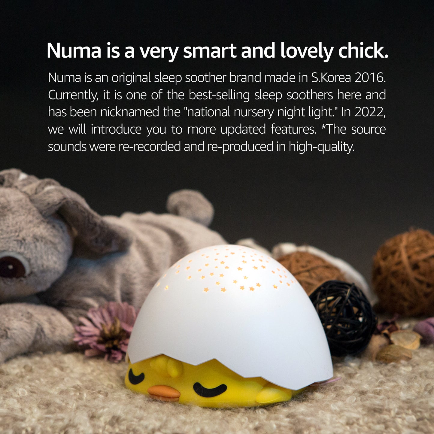 Numa Baby Sleep Soother and Sound Machine with Night Light Projector